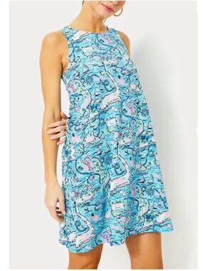Lilly Pulitzer Kristen Swing Dress, Lilly Loves Cape Cod Bali Blue | Size XS